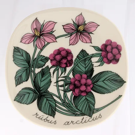 Seinälautanen Arabia, Esteri Tomula, Rubus arcticus, Ø 12cm
