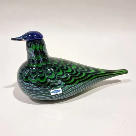 Lasilintu, Viitakana, Oiva Toikka, Iittala, signeeraus O.Toikka Nuutajärvi, pituus 235mm, korkeus 130mm