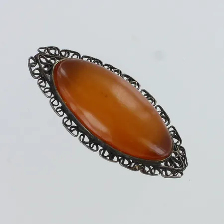 Kivirintaneula, leveys 44mm, 875br hopea,  Paino: 5,8 g