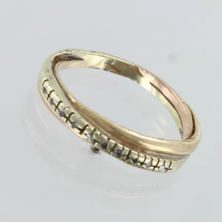 Timanttisormus 10xn.0.005ct, käytön jälkiä, koko 16, 585,  Paino: 2,3 g
