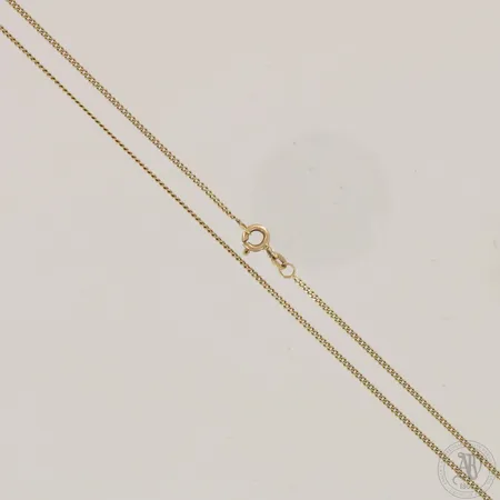 Panssarikaulaketju, pituus 53,5cm ja leveys 1mm, lukko hieman vääntynyt, 585,  Paino: 3,3 g