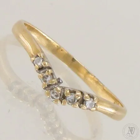 Timanttisormus 4xn.0.005ct 1xn.0.01ct, koko 16¾, 585,  Paino: 1,6 g