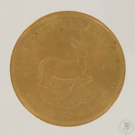 Kultaraha Krugerrand 1974, Etelä-Afrikka, 916, (1 OZ 999),  Paino: 33,9 g