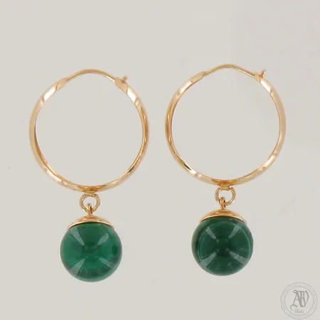 Kivikorvakorut, korkeus 28mm, Ø 16mm, 585br,  Paino: 3 g