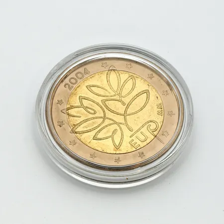 2 euron kolikko, EU:n laajentuminen (risuraha), 2004, nimellisarvo 2 euroa,