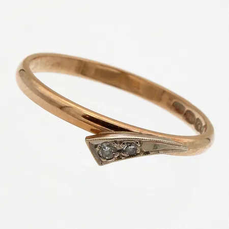 Timanttisormus 1xn.0.02ct 1xn.0.01ct, koko 18¼, 585,  Paino: 1,6 g