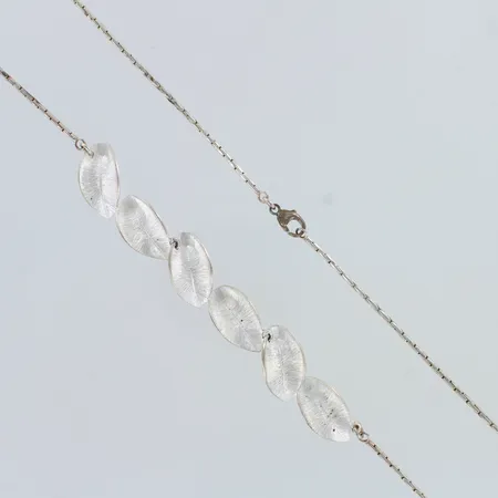 Kaulakoru, Lumikukka, Kalevala Korus, pituus 45cm, käytön jälkiä, 925,  Paino: 18,9 g