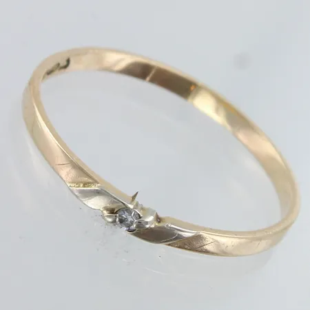 Timanttisormus 1xn.0.01ct, koko 18¾, 585,   Paino: 1,2 g