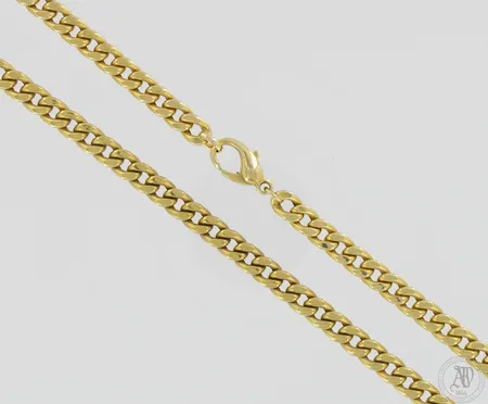 Panssarikaulaketju, pituus 55cm, leveys 6mm, ontto, 585,  Paino: 25,5 g