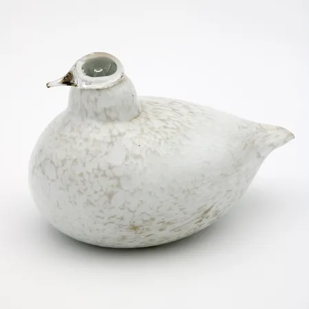 Lasilintu, Signeeraus Oiva Toikka Nuutajärvi, Riekko, korkeus 115mm, pituus 143mm,