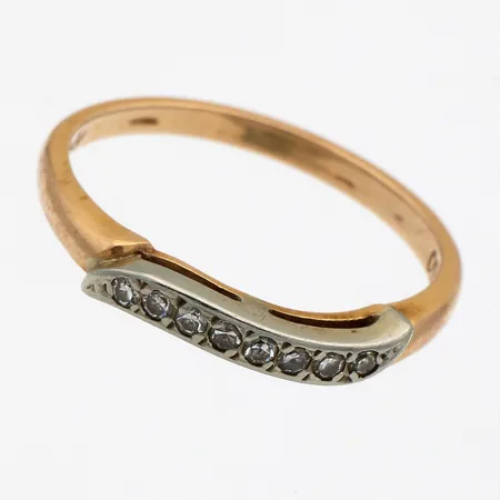 Timanttisormus 8xn.0.005ct, koko 16½, 585,  Paino: 1,9 g