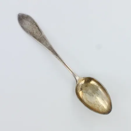 Kahvilusikka, Matta, kaiverrettu, pituus 124mm, 813h,  Paino: 11,3 g