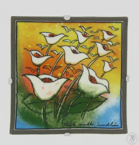 Seinälautanen, Onnitellen, design Heljä Liukko-Sundström, mitat 11,5x11,5cm