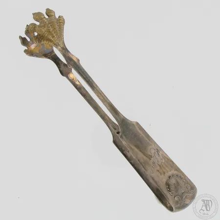 Sokeripihdit, Musla, kaiverrettu ja käytön jälkiä, pituus 124mm, 813,  Paino: 34,4 g