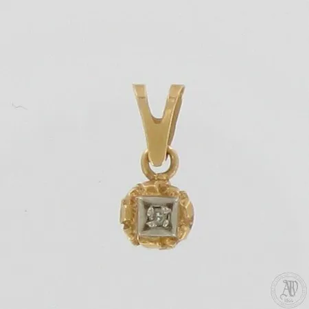 Timanttiriipus 1xn.0.005ct, korkeus 12mm, 585,  Paino: 0,4 g