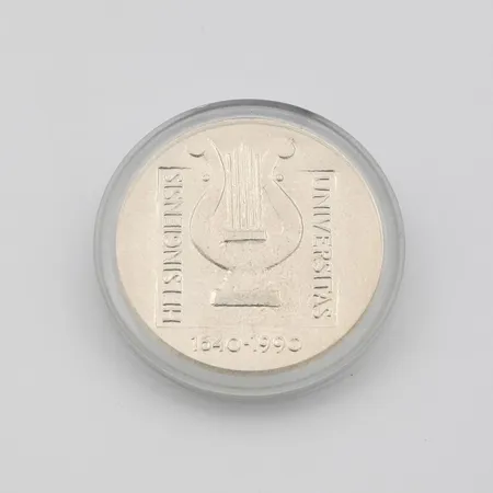 Juhlaraha, Helsingin yliopisto 1640-1990, nimellisarvo 100mk, 830, Paino: 24,1 g