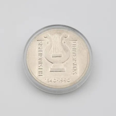 Juhlaraha, Helsingin yliopisto 1640-1990, nimellisarvo 100mk, 830, Paino: 24,1 g
