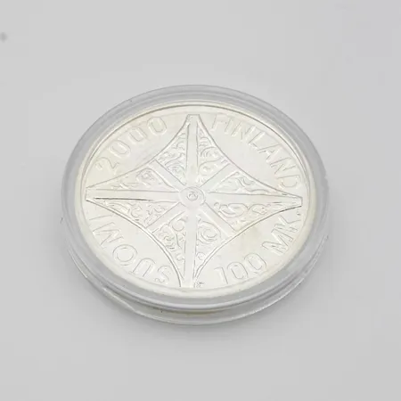 Juhlaraha, Aleksis Kivi 2000, nimellisarvo 100mk, 925, Paino: 22,1 g
