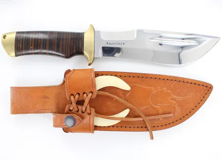Puukko, Down under, Razorback, pituus 31cm, nahkatuppi