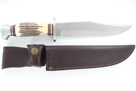 Puukko, Linder 440 Bowie, 440, pituus 33cm, nahkatuppi