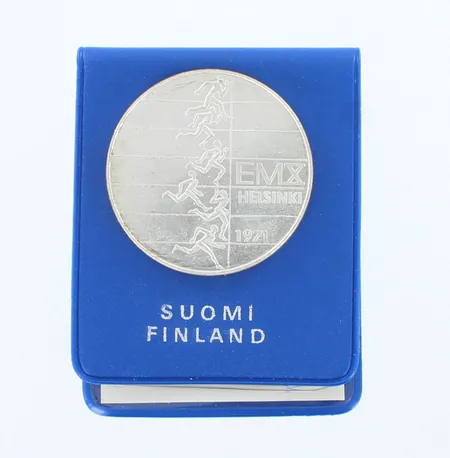 Juhlaraha, EMX Helsinki 1971, nimellisarvo 10mk, 500,  Paino: 24,4 g