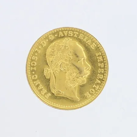 Kultaraha, 1 Ducat - Franz Joseph I, 1915, 986, Paino: 3,5 g (kuvausta muutettu 23.03.2023)