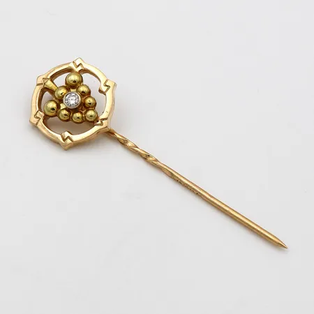 Timanttirintaneula 1xn.0.03ct, 750,  Paino: 1,9 g