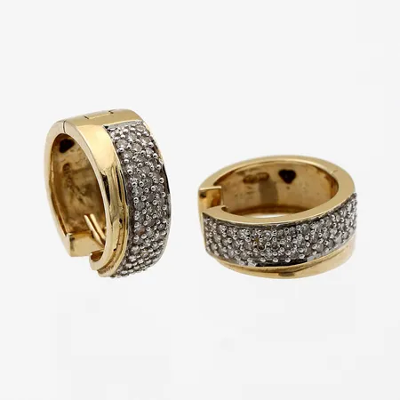 Timanttikorvakorut 84xn.0.005ct, Ø 13mm, 585,   Paino: 3,1 g