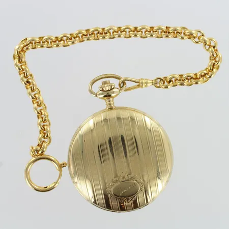 Terästaskukello Leijona ja kellonperät metallia, mekaaninen, kaiverrettu, 17 jewels, rungon Ø52mm, perien pituus 240mm, 