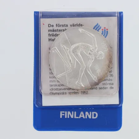 Juhlaraha, Yleisurheilun MM 1983, nimellisarvo 50mk, 500,  Paino: 21,9 g