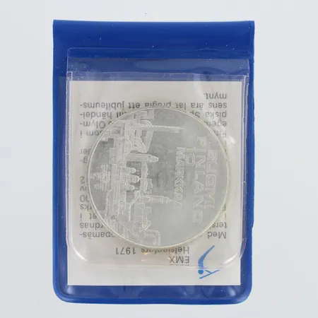 Juhlaraha, EMX Helsinki 1971, nimellisarvo 10mk, 500,  Paino: 24,1 g
