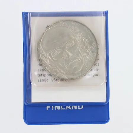 Juhlaraha, Urho Kekkonen 1975, nimellisarvo 10 mk, 500,  Paino: 23,5 g