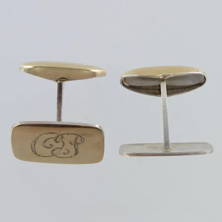 Kalvosinnapit, kaiverrettu, mitat 20x14mm, 830hbr,  Paino: 7,6 g
