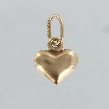Sydän-riipus, korkeus 10mm, 585, Paino: 0,2 g
