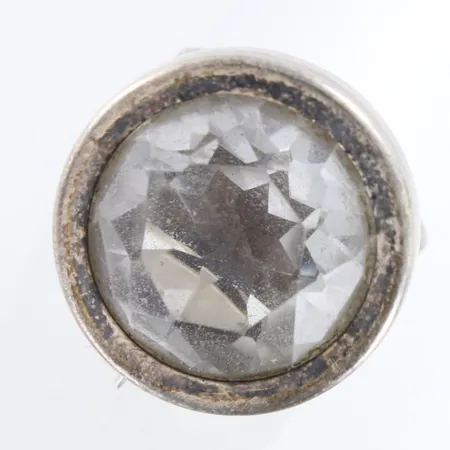 Kivisormus, kivi heiluu, käytön jälkiä, koko 17, 916hbr,  Paino: 15,1 g