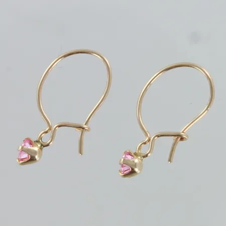 Kivikorvakorut, käytön jälkiä, korkeus 15mm, 585br,  Paino: 0,4 g