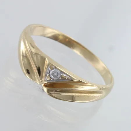 Timanttisormus 1xn.0.02ct, koko 17½, 585,  Paino: 2,3 g