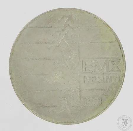 Juhlaraha, EMX Helsinki 1971, nimellisarvo 10mk, 500,  Paino: 24,5 g