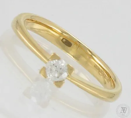 Timanttisormus 1xn.0.20ct, koko 17, Giorgio Visconti, 750,  Paino: 3,3 g