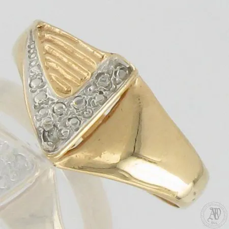 Timanttisormus 1xn.0.005ct, koko 17, 585,  Paino: 2,3 g