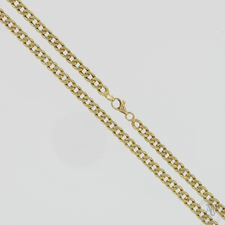Panssarikaulaketju, pituus 54,5cm ja leveys 5mm, 585,  Paino: 17,1 g