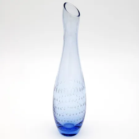 Maljakko, Riihimäen lasi, design Eero Sallinen, korkeus 25cm, sininen