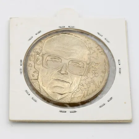 Juhlaraha, Urho Kekkonen 1975, nimellisarvo 10mk, 500, Paino: 23,5 g