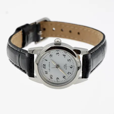 Teräsrannekello, Leijona, quartz, taulun Ø 22mm, nahkaranneke, laatikko