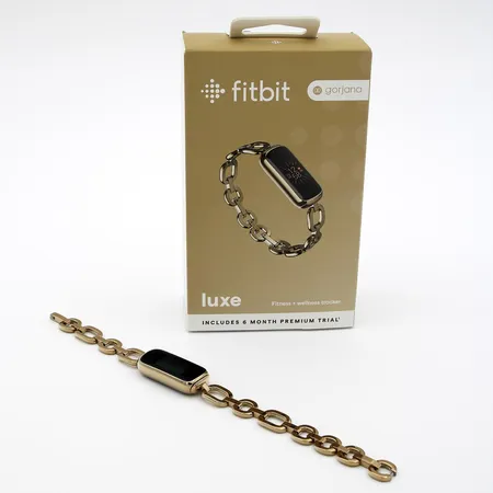 Aktiivisuusranneke, fitbit Luxe, Special Edition Gorjana, FB422, mitat 17x36mm, laatikko, vaihtoranneke ja laturi
