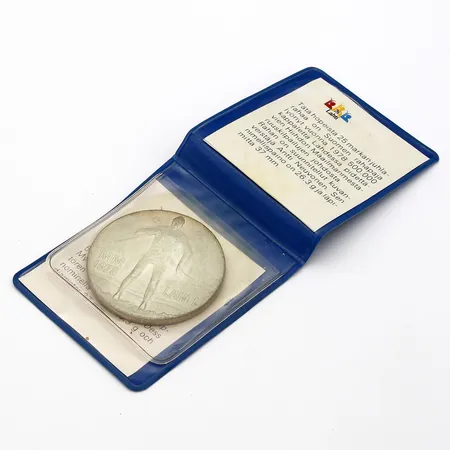 Juhlaraha, Lahti MM 1978, nimellisarvo 25mk, 500, Paino: 26,6 g
