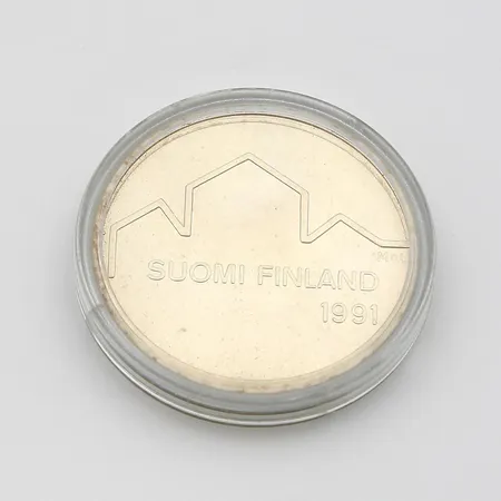 Juhlaraha, Suomi 1991, nimellisarvo 100mk, 830, Paino: 24 g