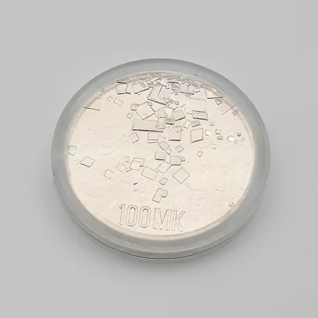 Juhlaraha, Itsenäinen Suomi 75 vuotta 1917-1992, nimellisarvo 100mk, 925, Paino: 24,2 g