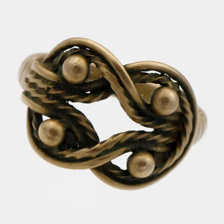 Kuvioitu sormus, Kalevala Koru, Teljänneito, koko 15½, pronssia