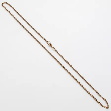 Singapore-kaulaketju, pituus 46cm, leveys 2mm, 585,  Paino: 3,3 g
